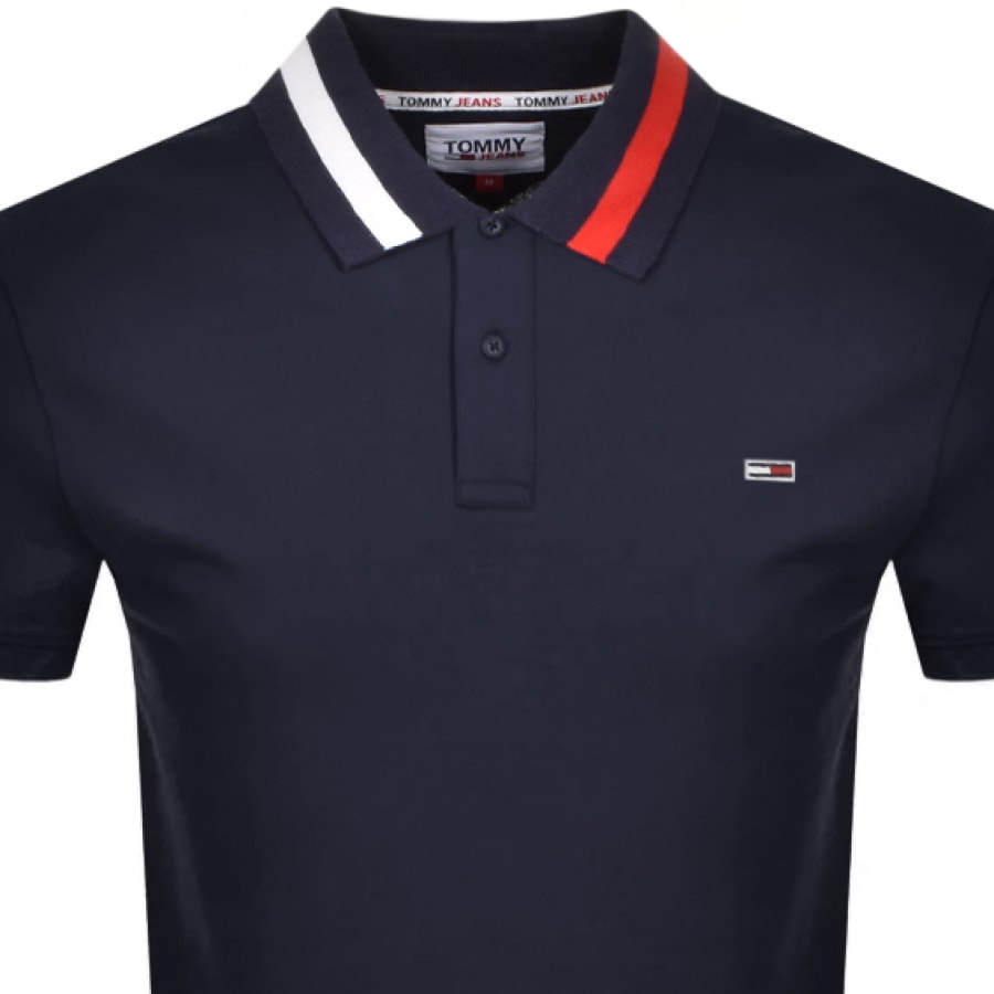 Alternative Image for ProductTommy Jeans Flag Polo T Shirt Navy2